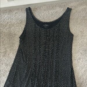 LOFT Black and White Polka Dot Dress